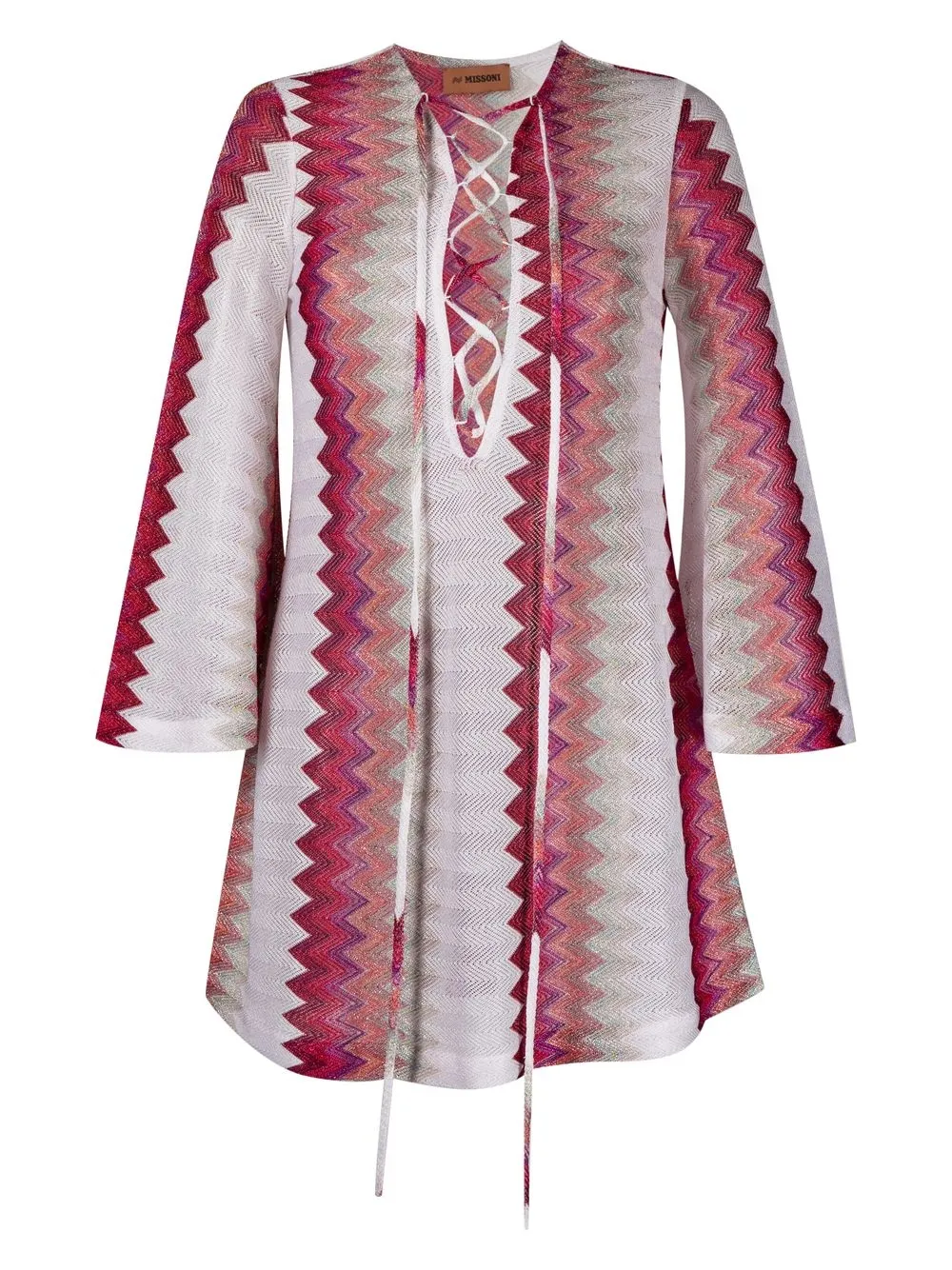 

Missoni zigzag-woven kaftan minidress - White