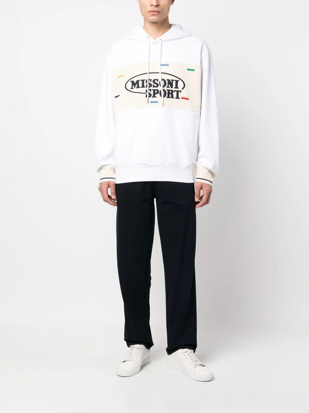 Missoni Hoodie met geborduurd logo - Wit