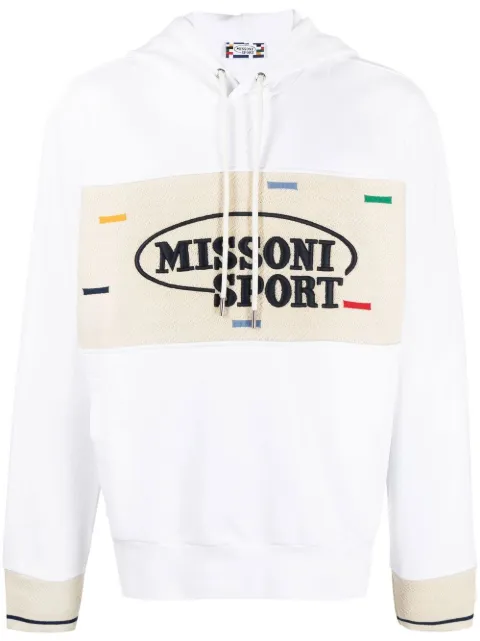 Missoni - embroidered-logo cotton hoodie