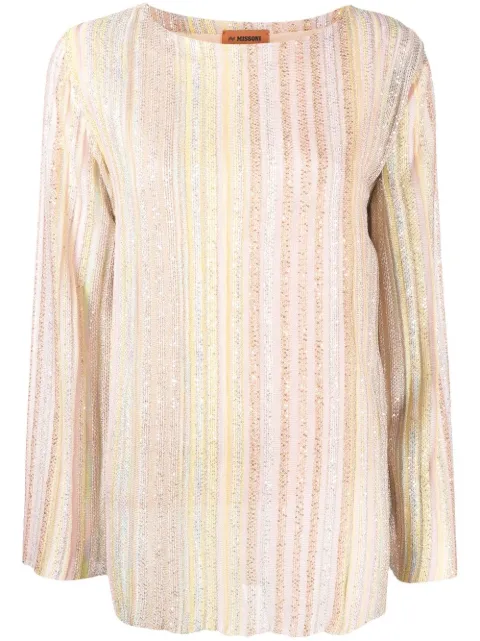 Missoni stripe-pattern knitted top