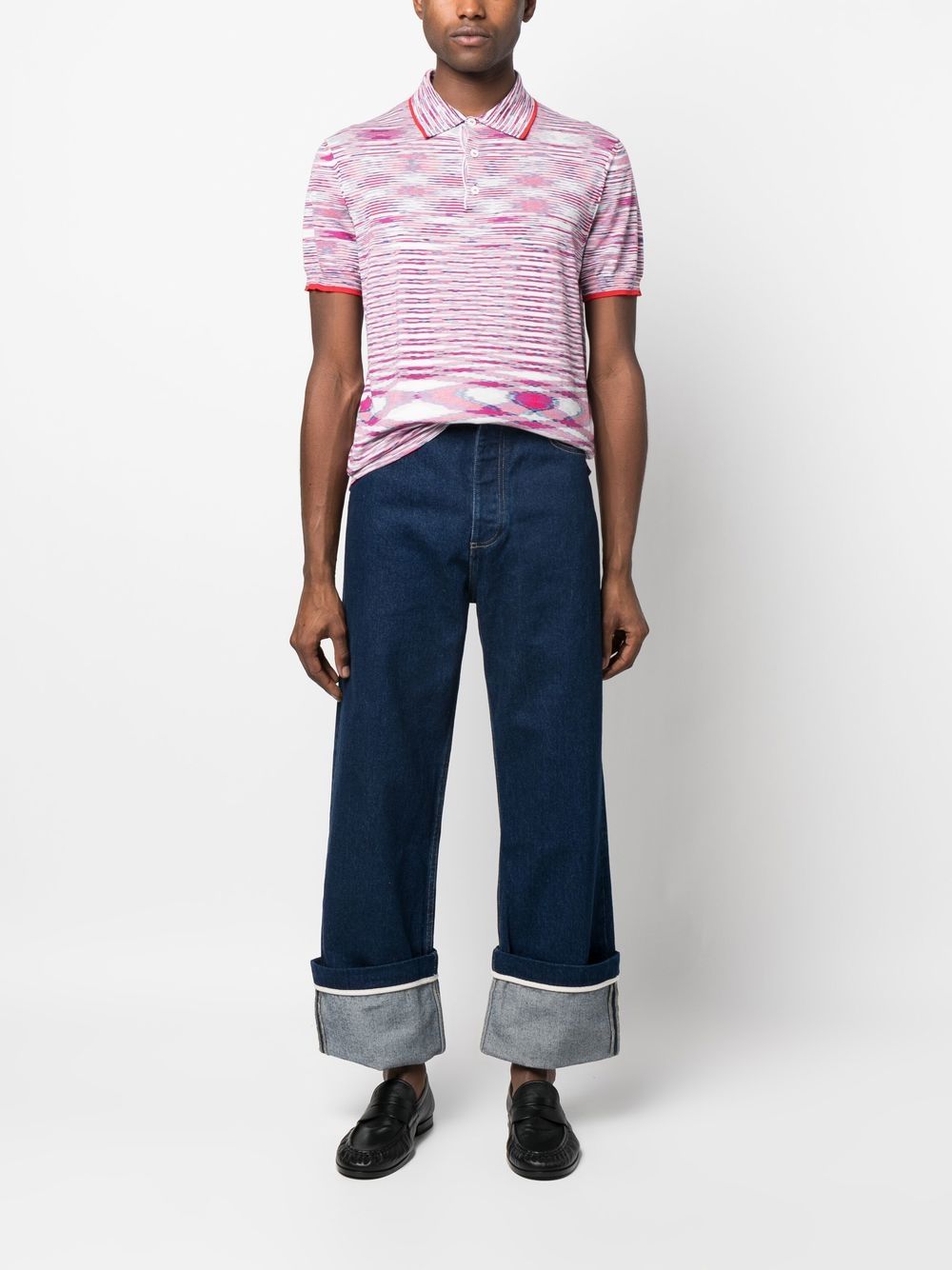 Missoni Gebreid poloshirt - Roze