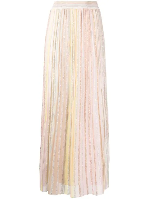 Missoni pleated knitted skirt