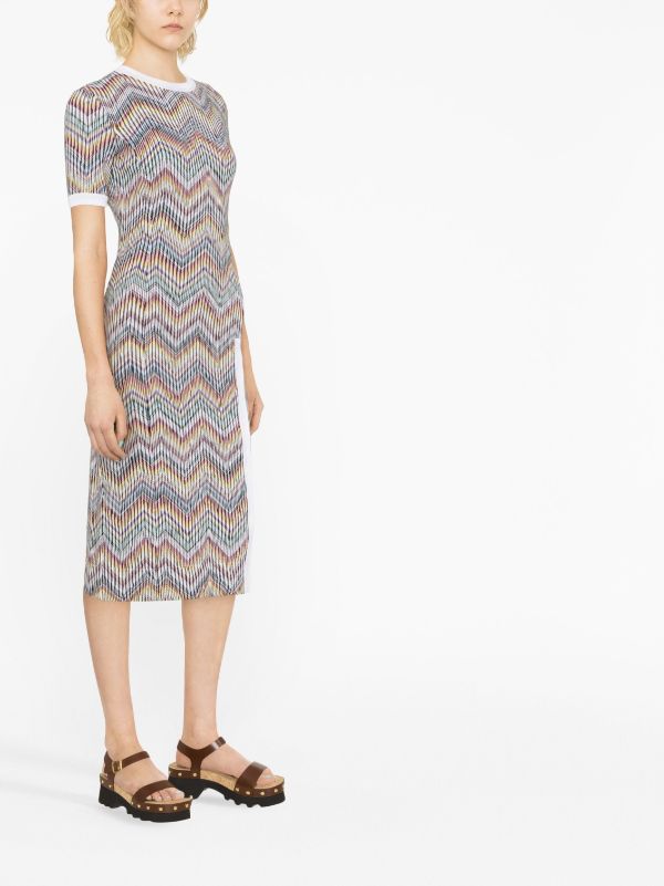 M missoni discount solid zigzag dress