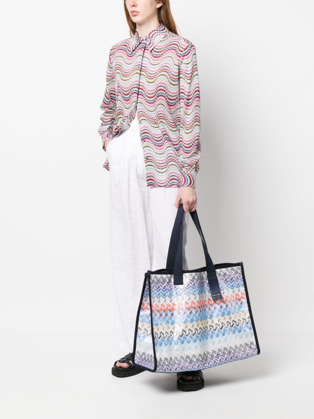 Missoni Zig Zag shopper - Blauw