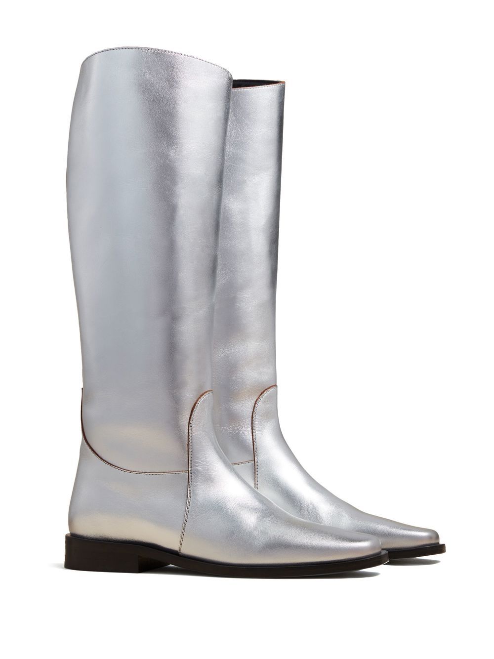 Shop Khaite The Wooster Riding Boots In Silver