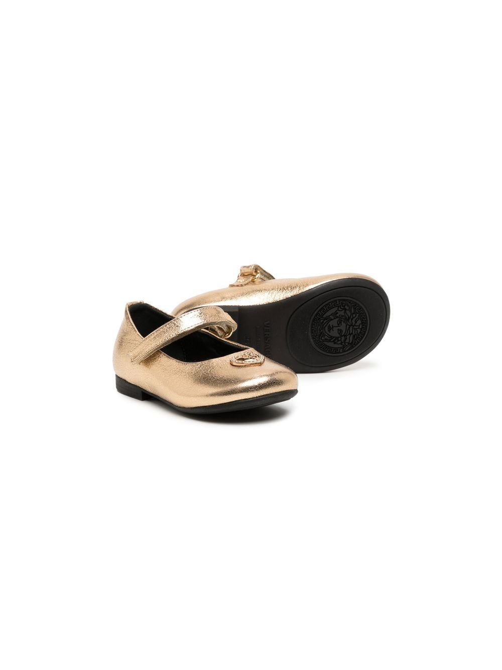 Versace Kids Medusa-Heart ballerina's - Goud