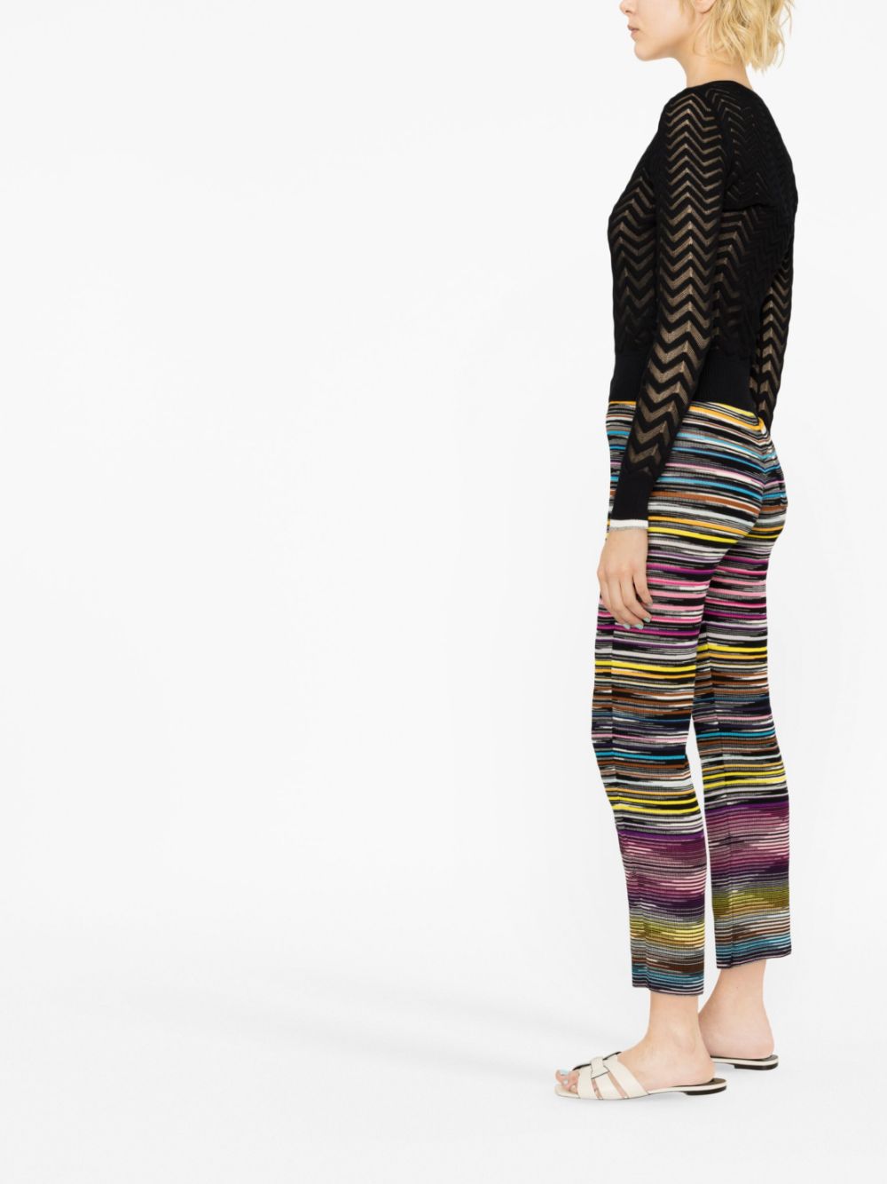 Missoni Gestreepte broek - Zwart