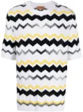 Missoni zigzag knitted T-shirt - White