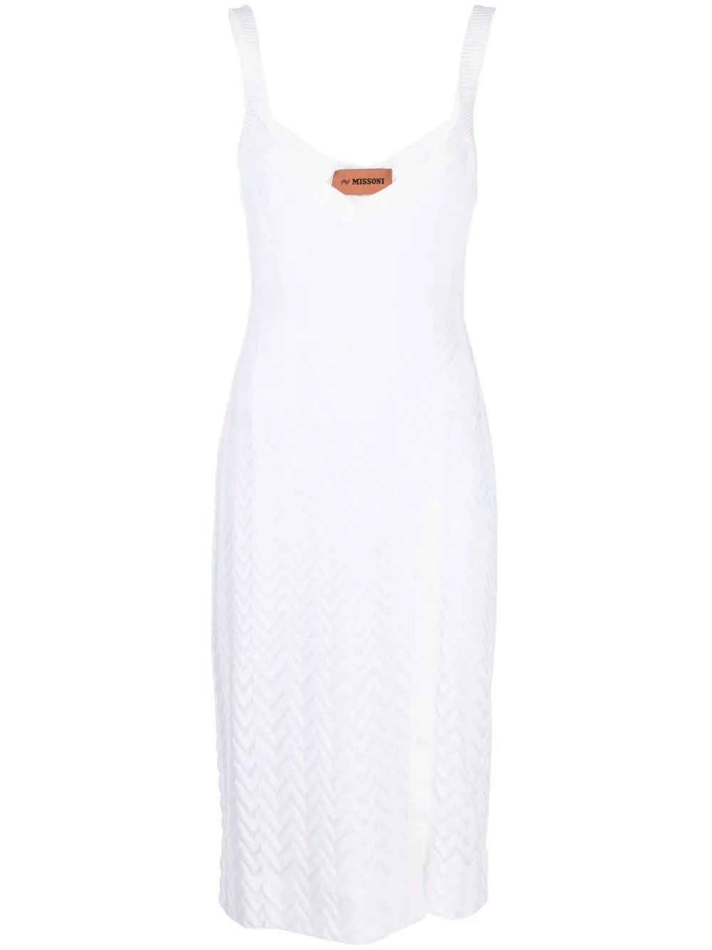 

Missoni zigzag knitted midi dress - White