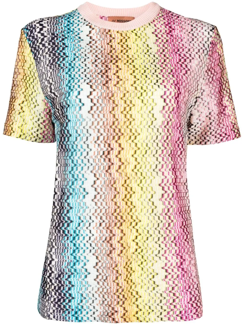 Shop Missoni Zigzag Short-sleeve T-shirt In Pink