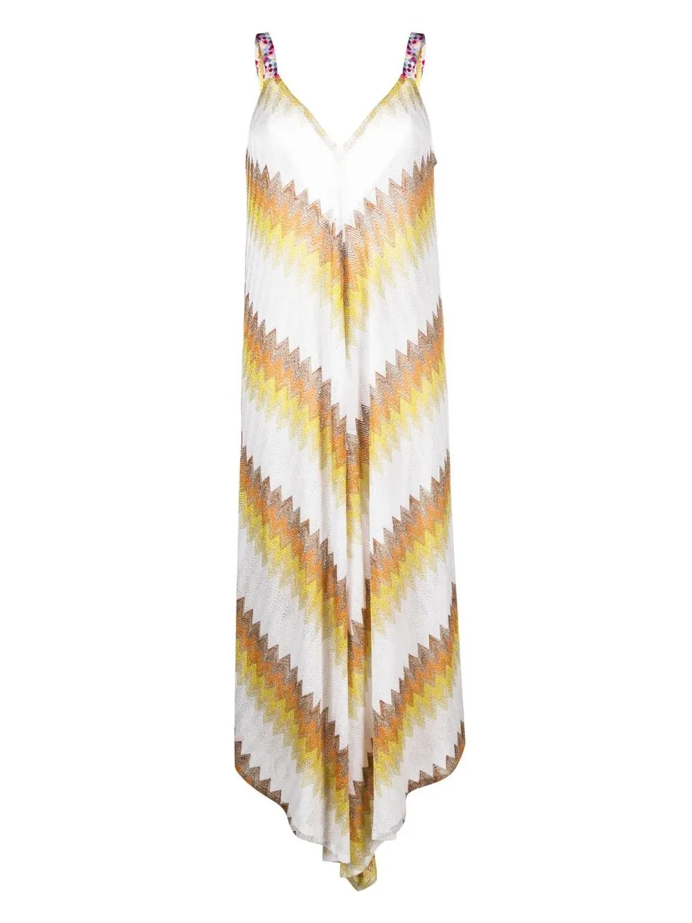 

Missoni zig-zag print beach dress - White