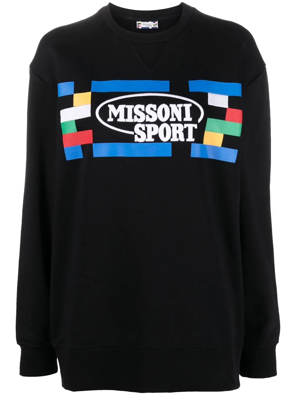 missoni sweat en coton à logo imprimé - noir