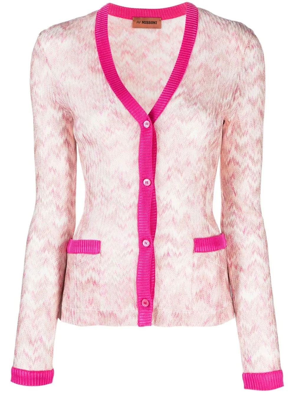 

Missoni zigzag buttoned cardigan - Pink