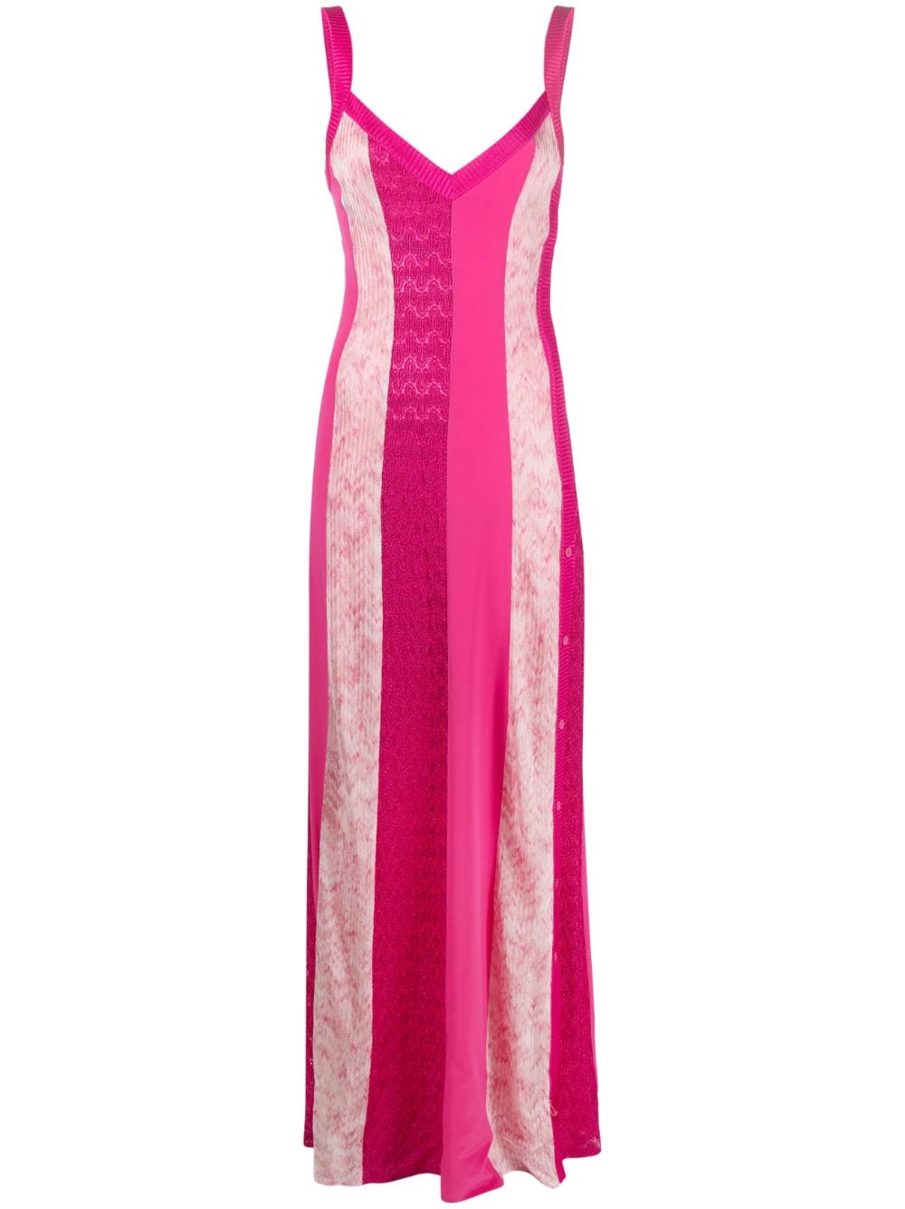 Shop Missoni Striped Maxi Dress In Pink