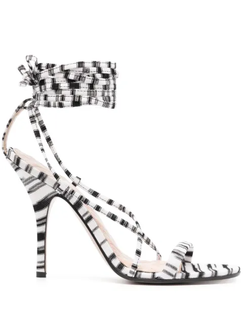 zebra-print high heel sandals