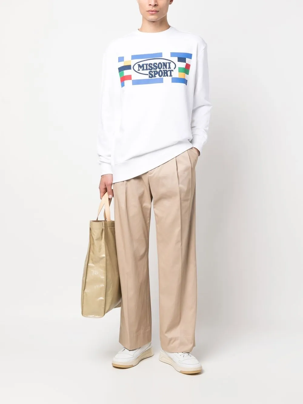 Missoni Sweater met geborduurd logo - Wit