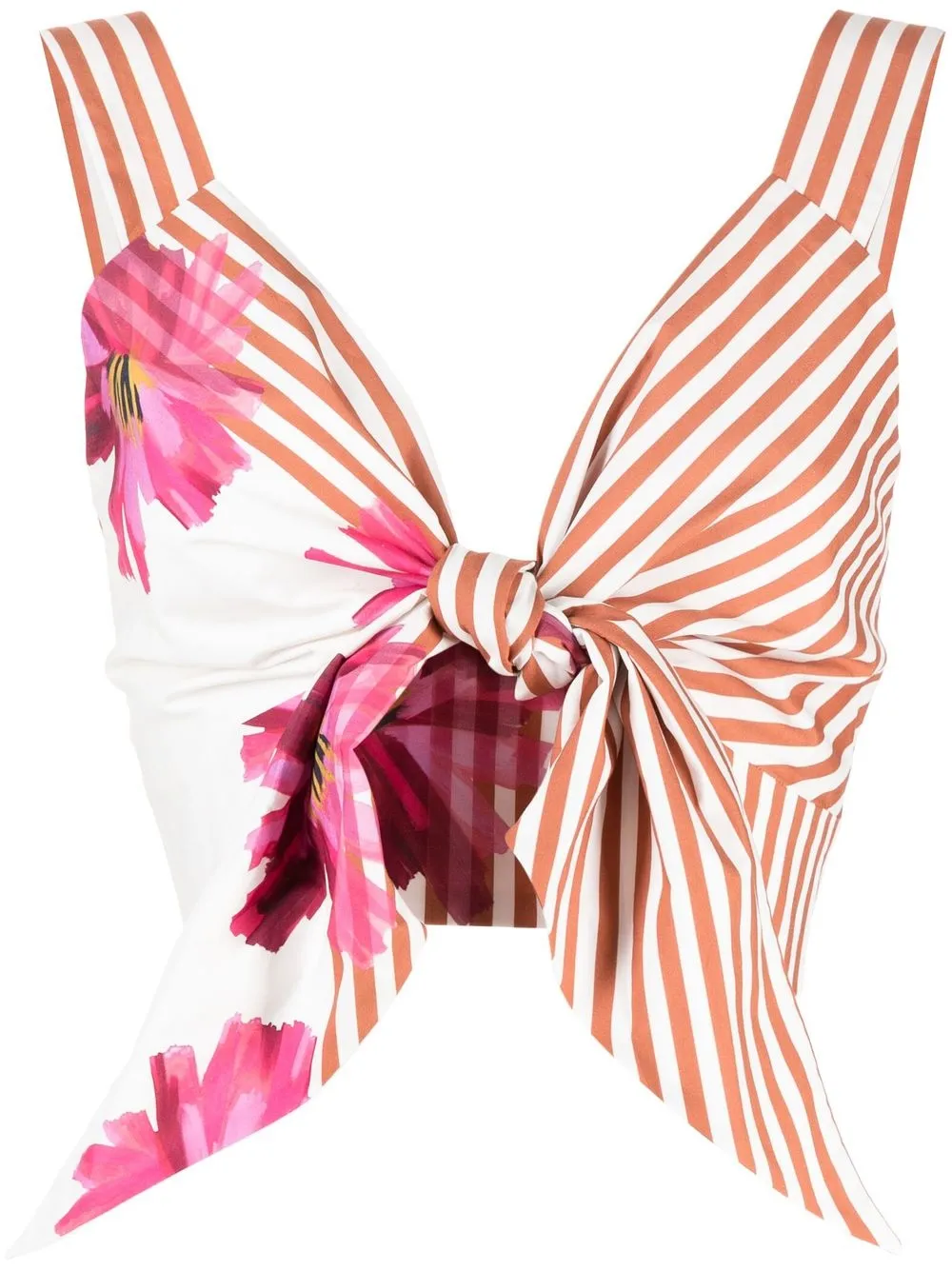 

Silvia Tcherassi front tie-fastening top - Orange