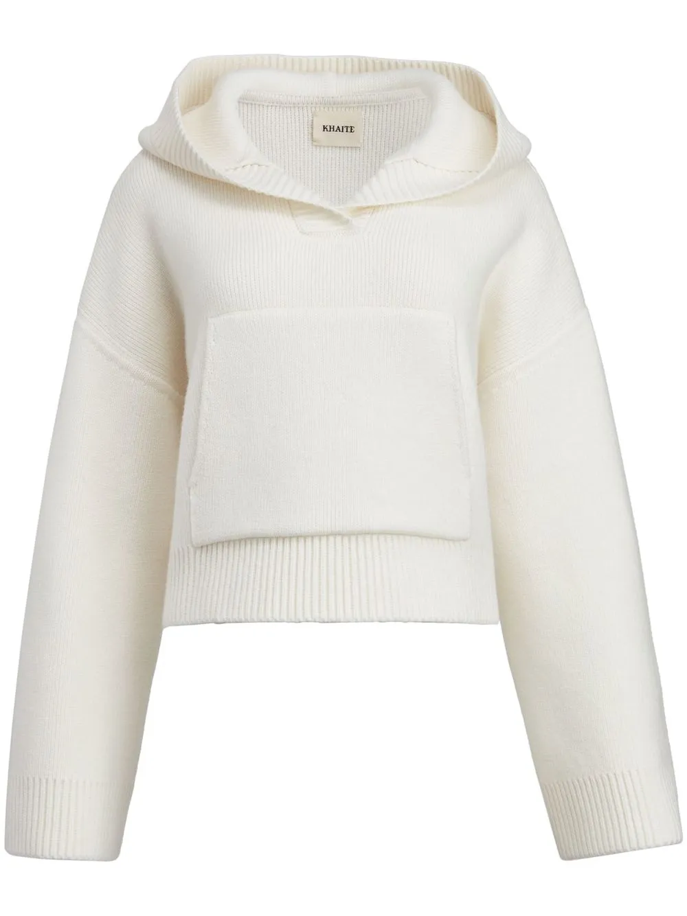 

KHAITE The Cruz knitted hoodie - White