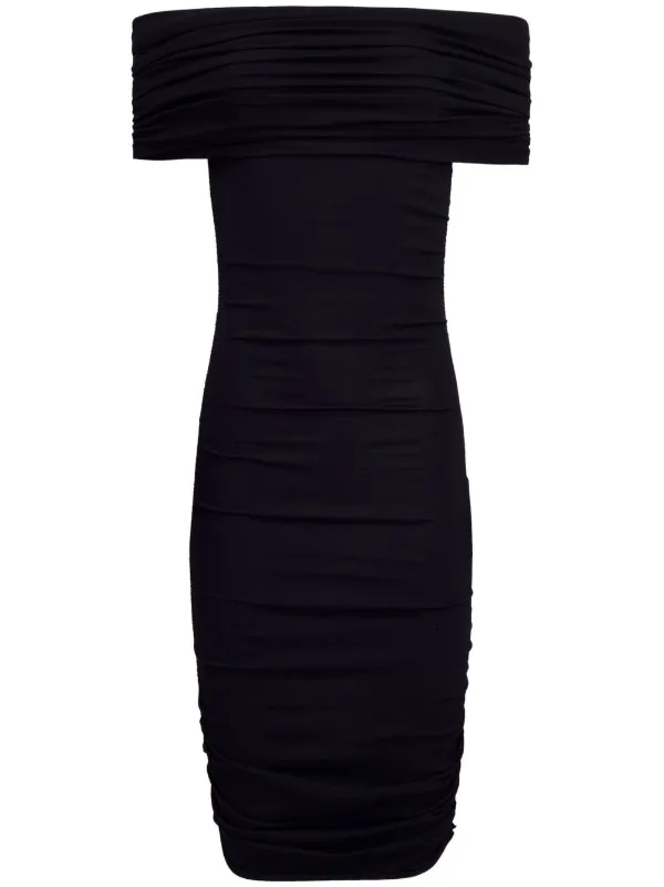 Khaite The Aerica Drapped Dress in Black