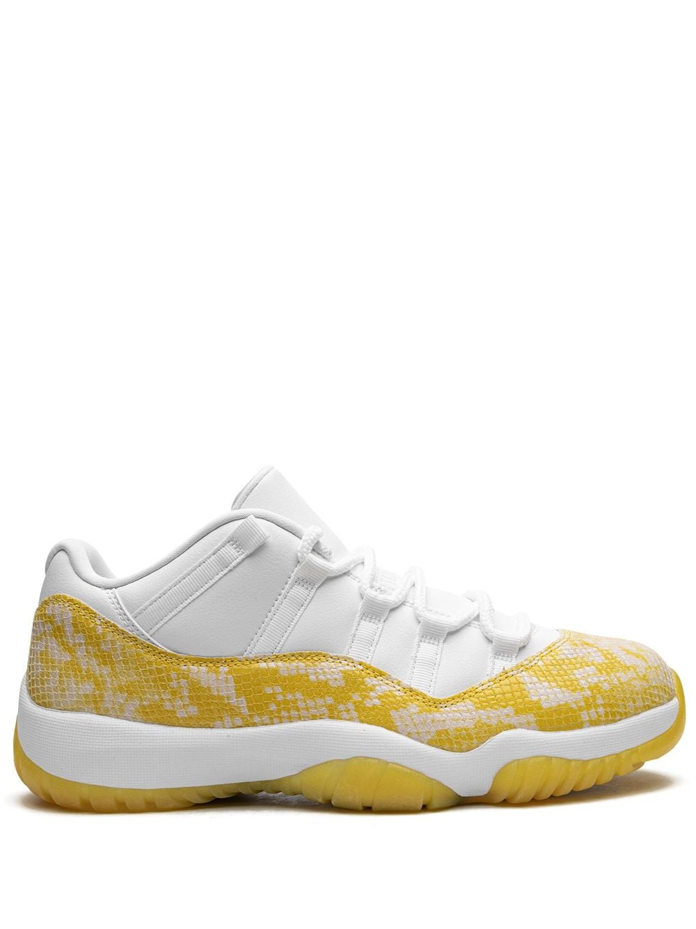 Jordan Air  11 Retro Low Sneaker In White  Tour Yellow  & White