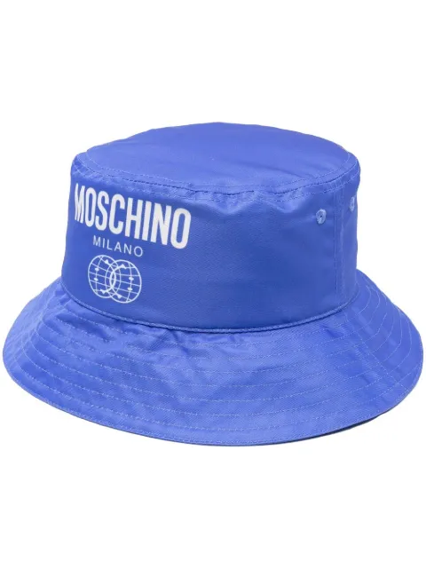 Moschino logo-print bucket hat