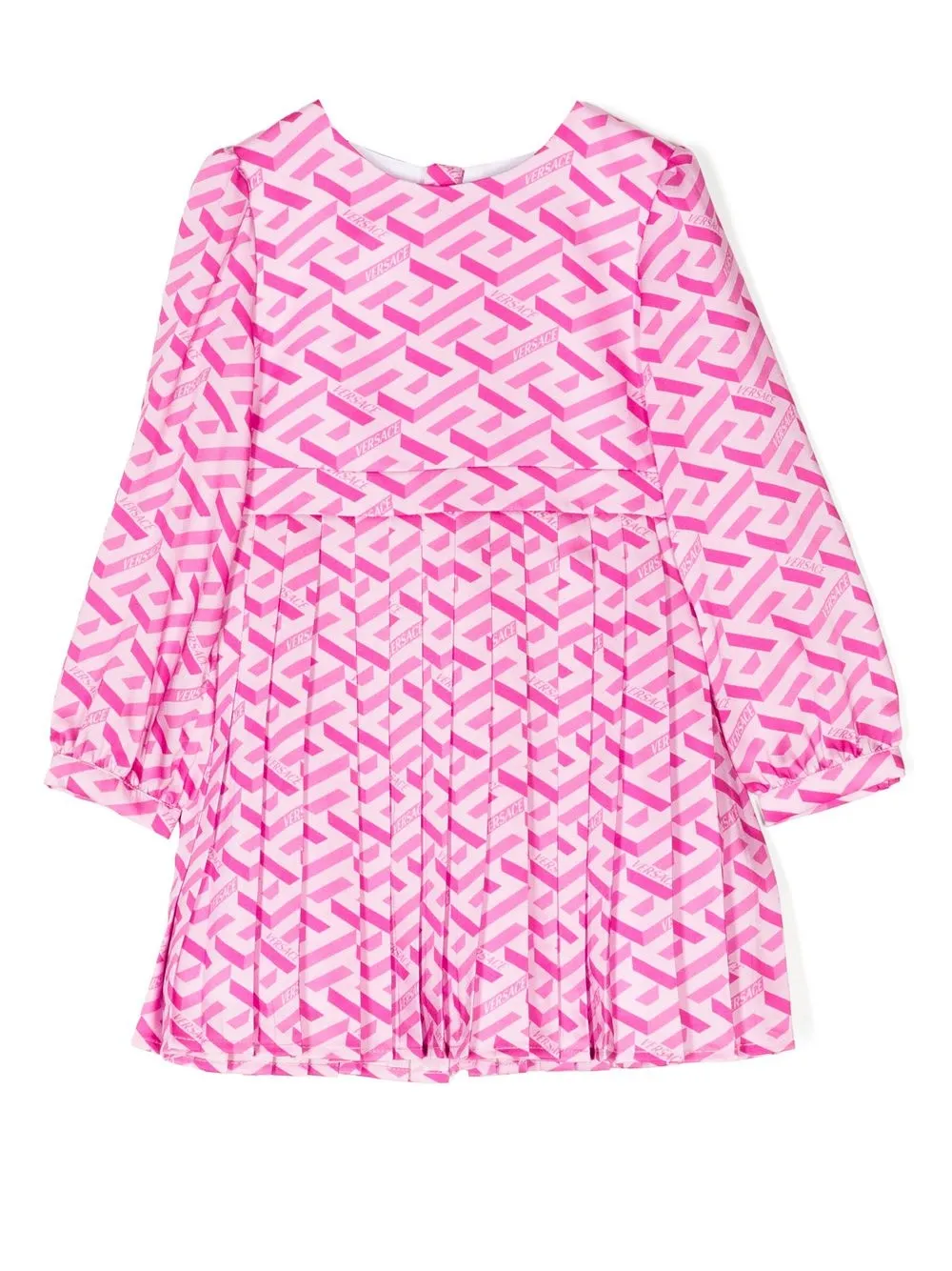 

Versace Kids vestido con estampado Greca - Rosado