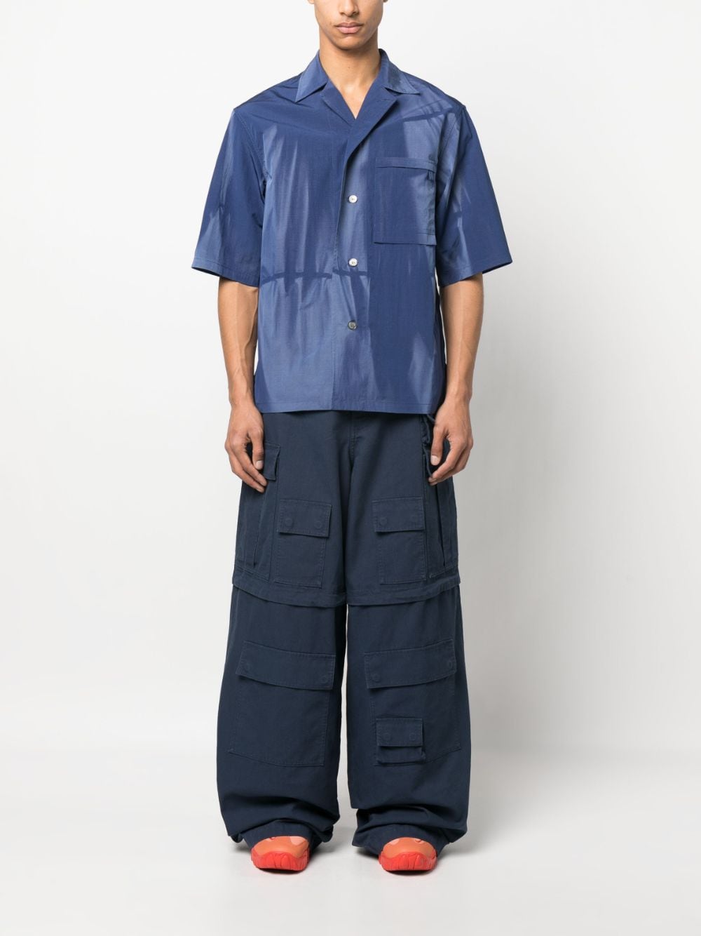 Shop Ambush Multiple-pocket Cargo Trousers In Blue