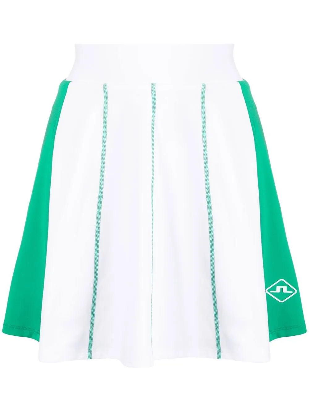 

J Lindeberg stripe-detail golf skirt - White