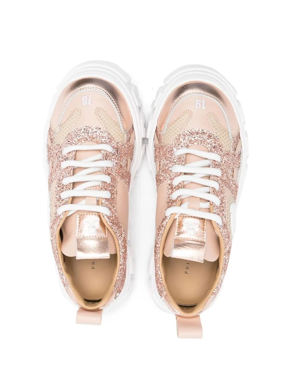 Philipp Plein Logo-patch Low-top Sneakers In Pink
