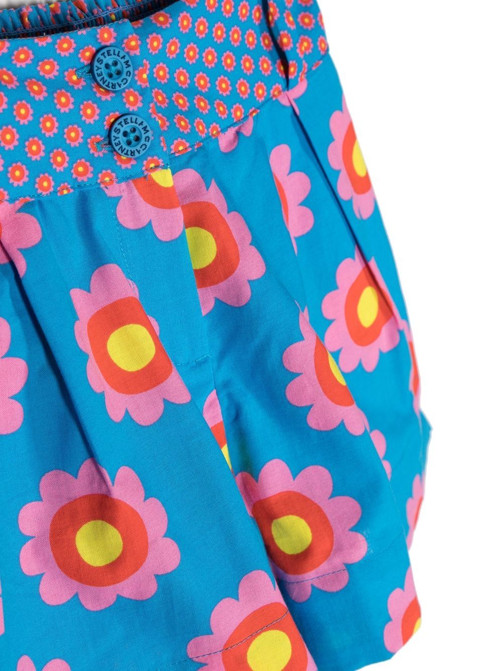 Shop Stella Mccartney Floral-print Shorts In 蓝色