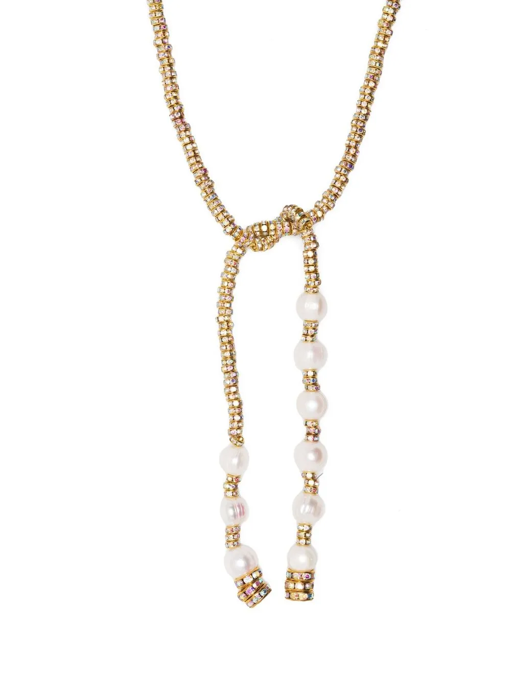 

Pearl Octopuss. Y Coco self-tie necklace - Gold