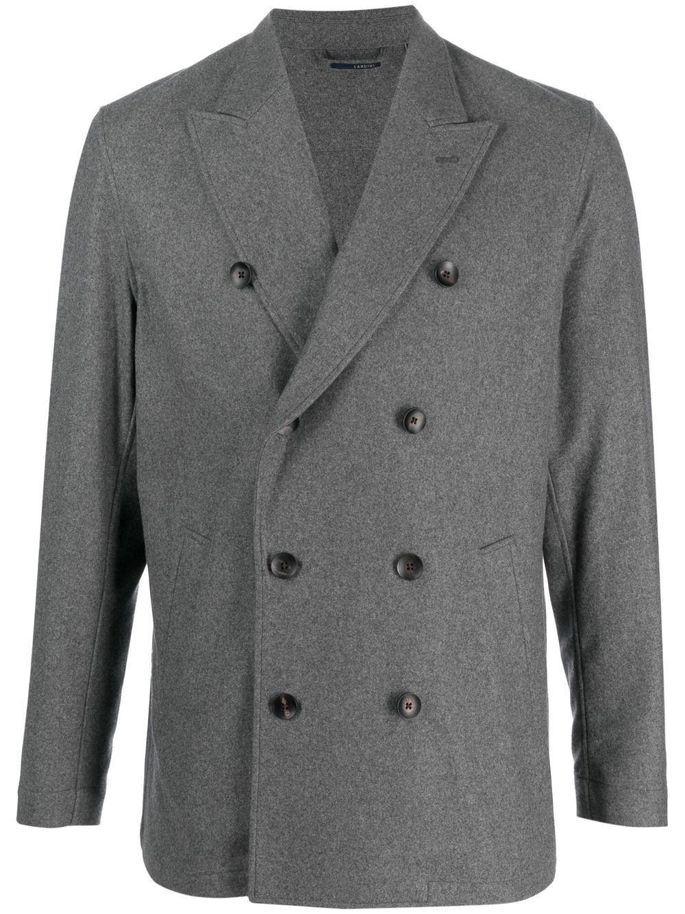 Lardini Double-breasted Cashmere Jacket In Grey
