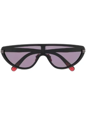 Moncler Eyewear スクエアフレーム サングラス | ブラウン | FARFETCH JP