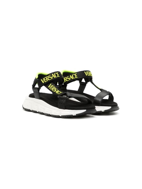 Versace logo cheap strap sandals