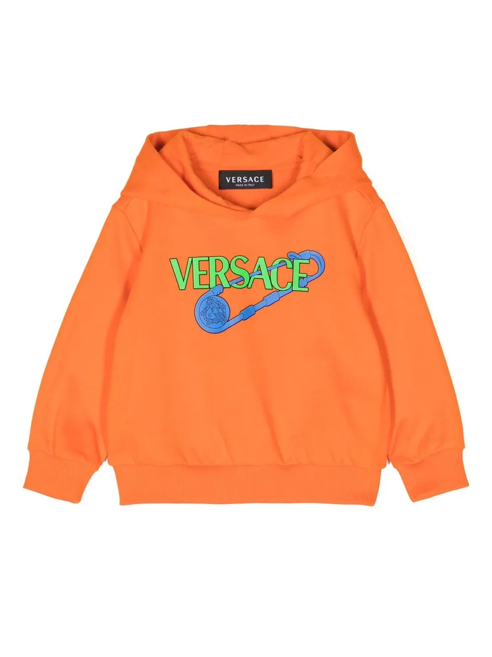 

Versace Kids logo-print cotton hoodie - Orange