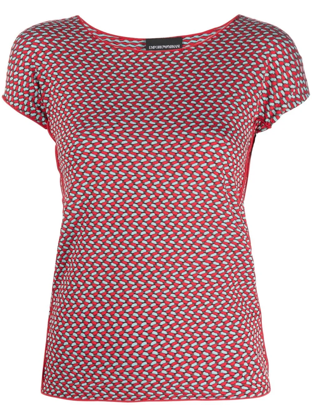 

Emporio Armani top tejido en intarsia - Rojo