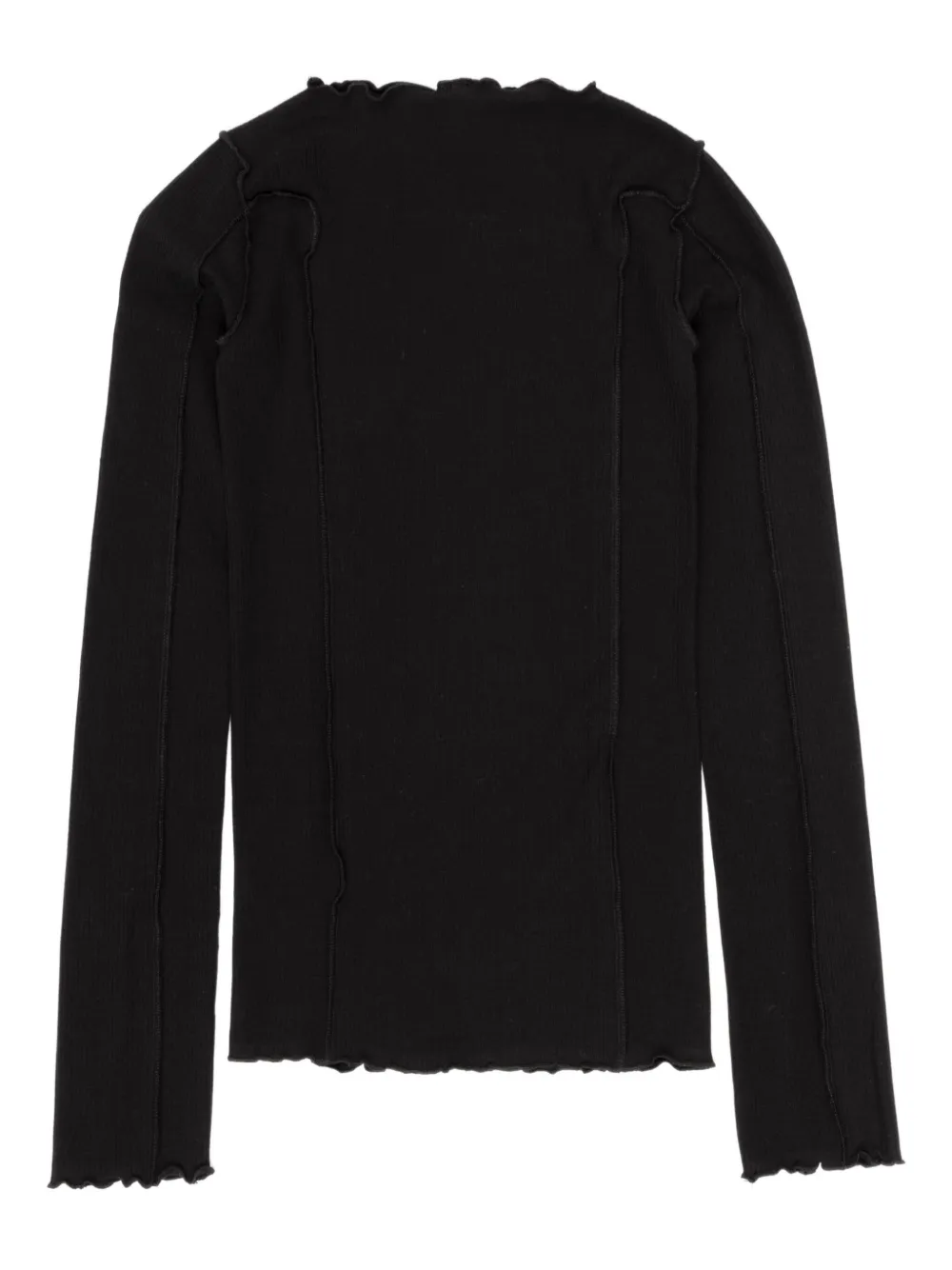 Baserange Geripptes Strickoberteil | Schwarz | Image 1
