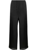 Baserange Domond wide-leg linen trousers - Black