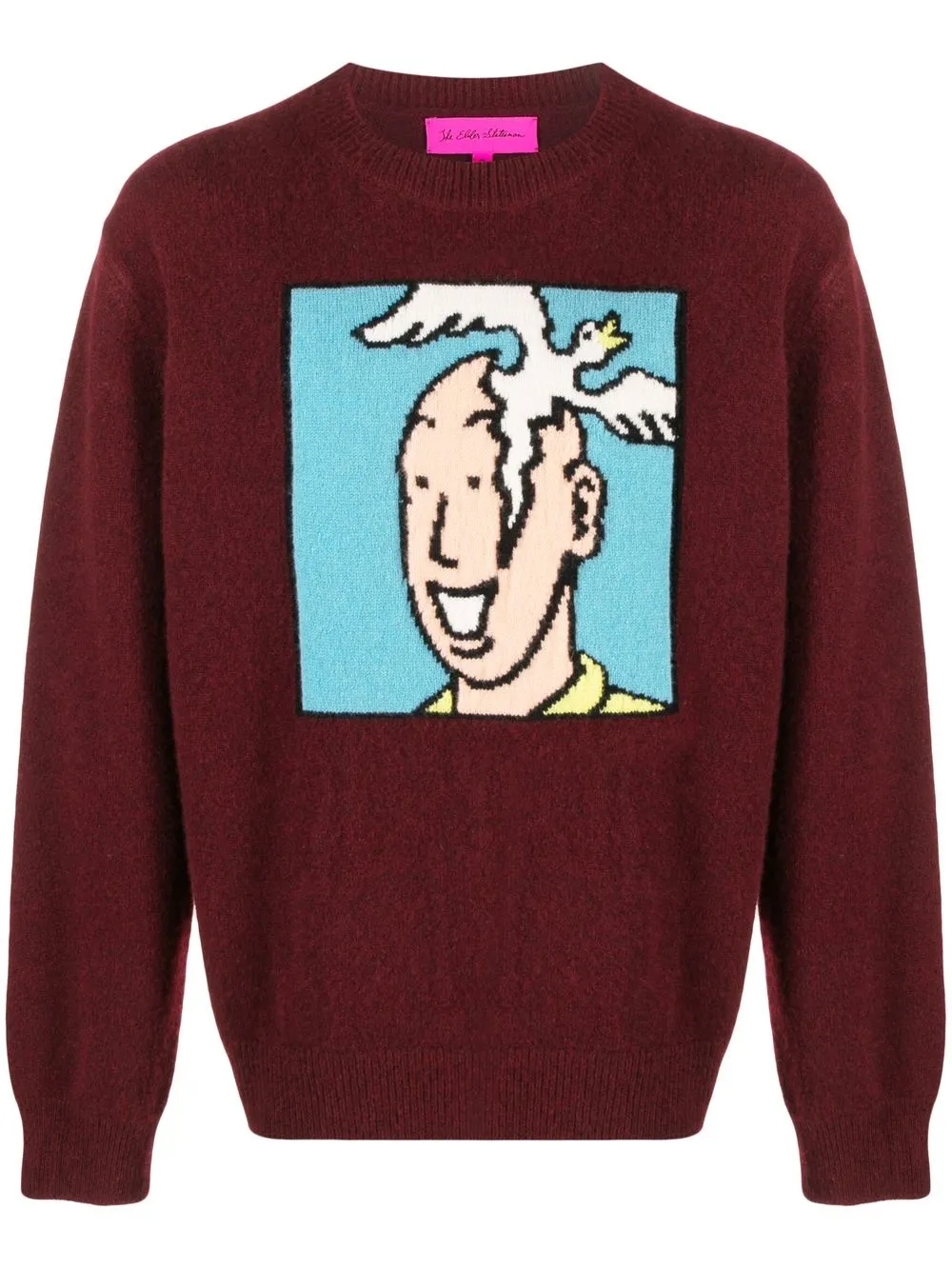 

The Elder Statesman graphic-print crew neck jumper - Rojo