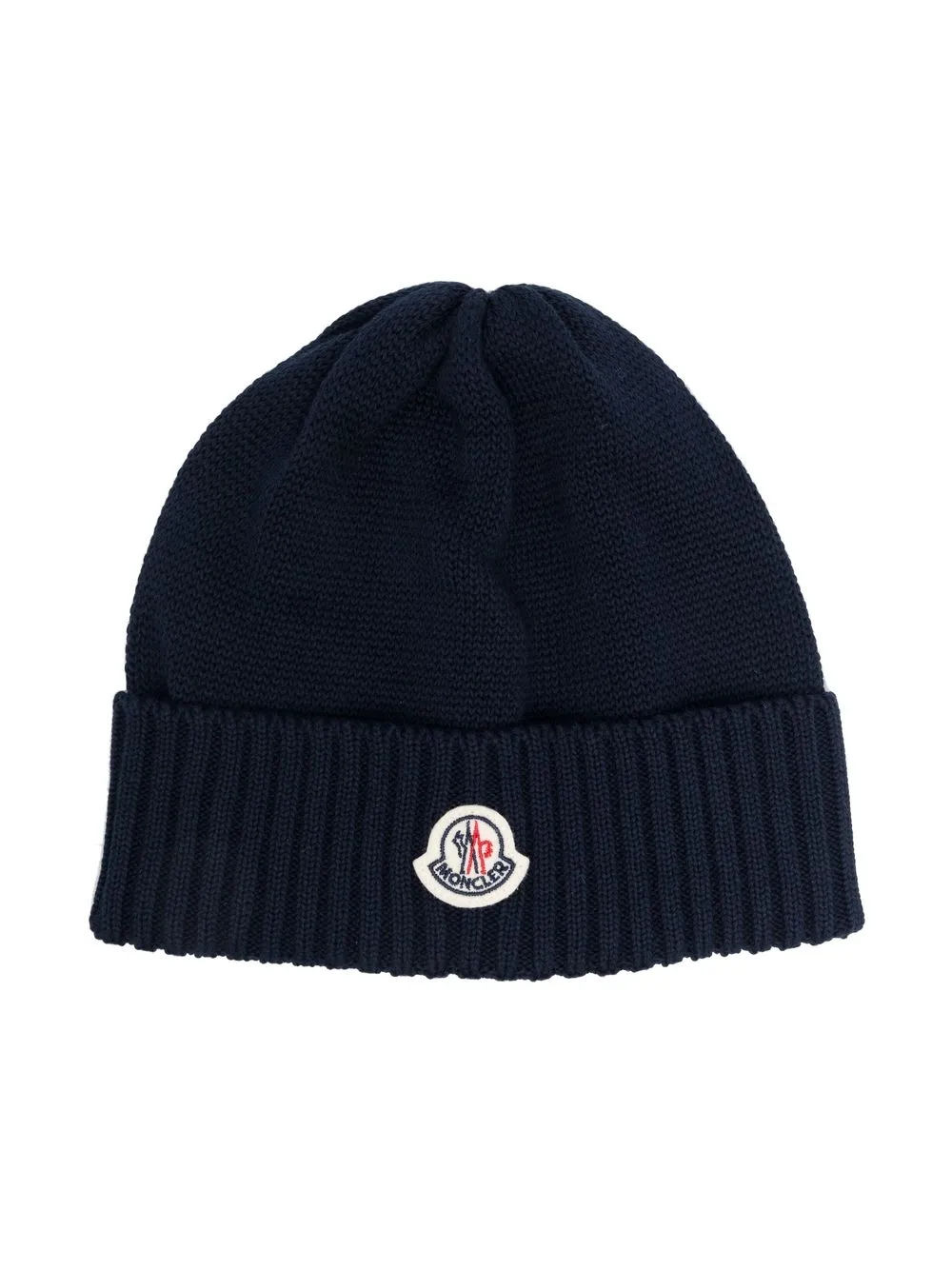 

Moncler Enfant gorro con parche del logo - Azul