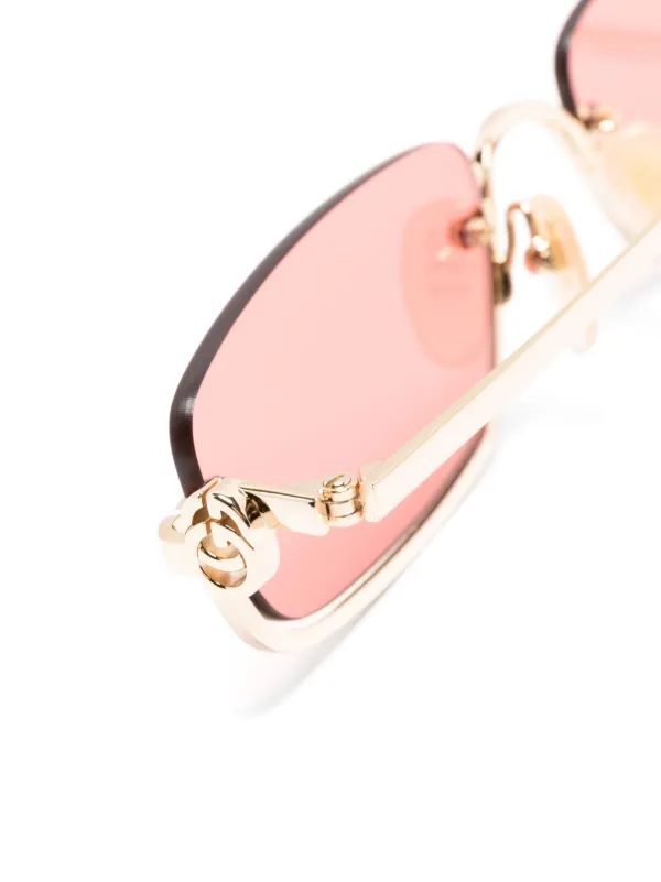 Gucci Eyewear スクエアフレーム サングラス | ゴールドトーン
