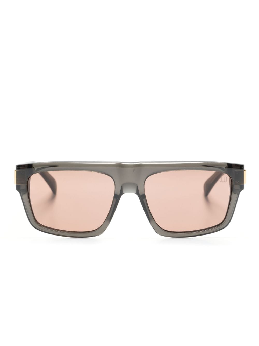 Dunhill Tinted-lenses Rectangle-frame Sunglasses In Pink