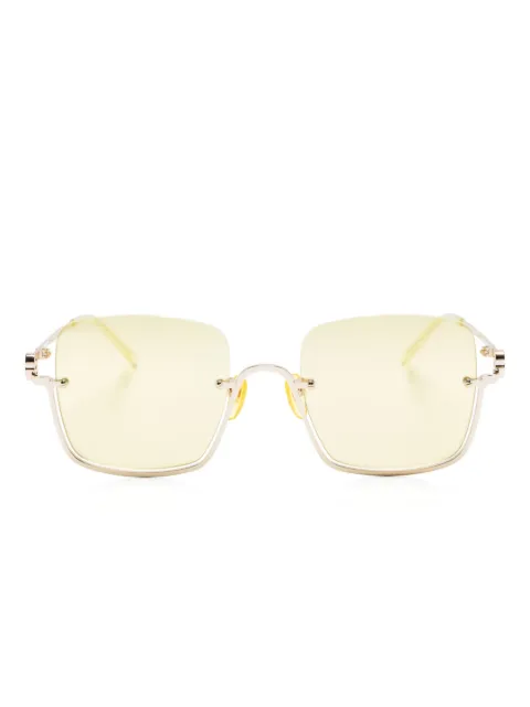 Gucci Eyewear ミラーレンズ スクエアフレーム サングラス