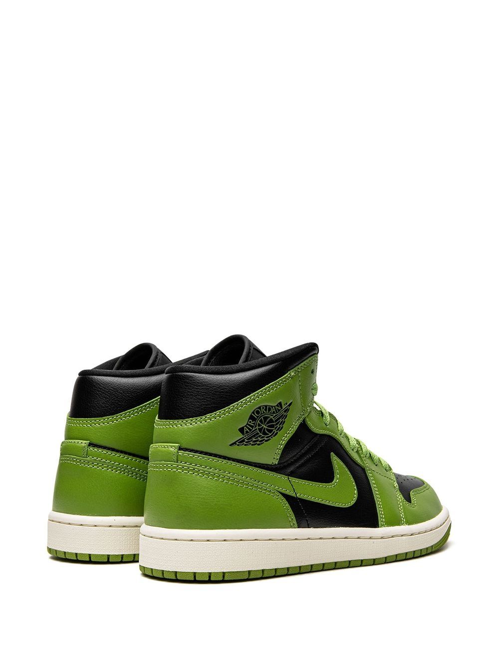 Shop Jordan Air  1 Mid "altitude Green" Sneakers In Black