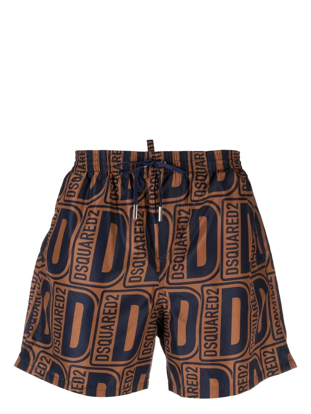 

Dsquared2 shorts de playa con monograma estampado - Marrón