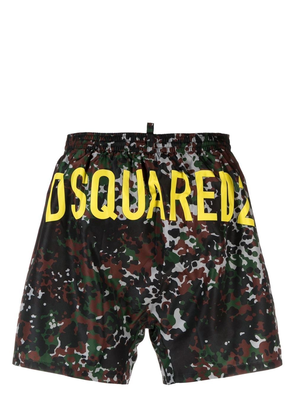 Shop Dsquared2 Camouflage Print Swim Shorts In 黑色