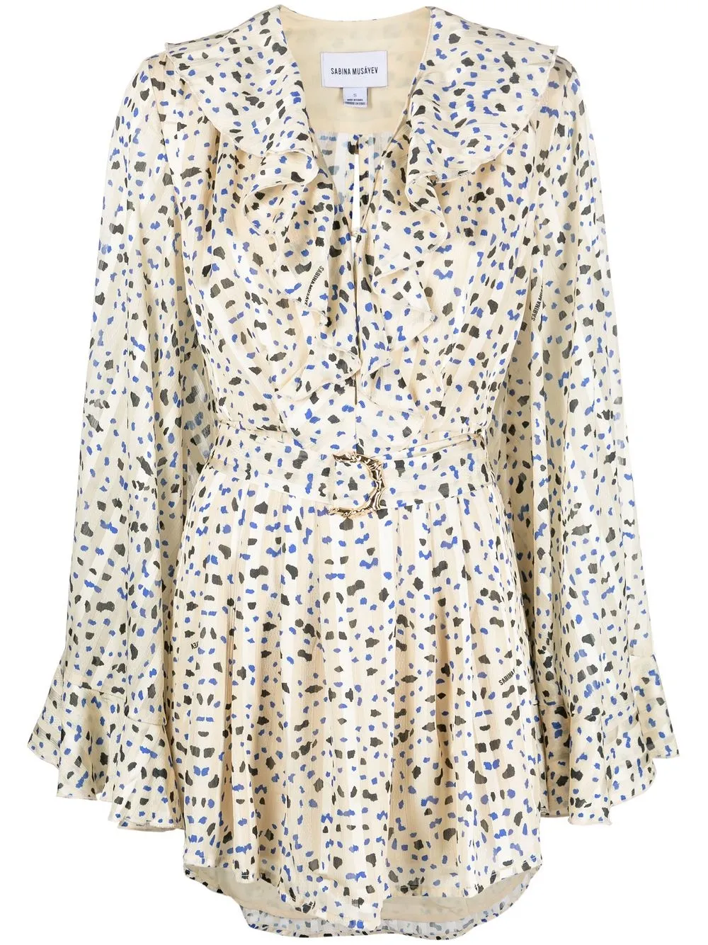 

Sabina Musayev Sorrel ruffled mini dress - Neutrals