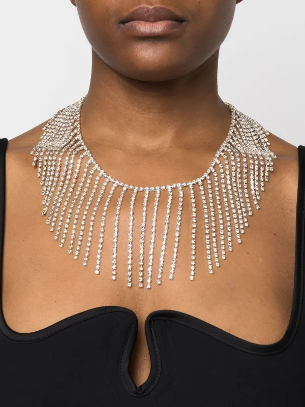 crystal fringe necklace