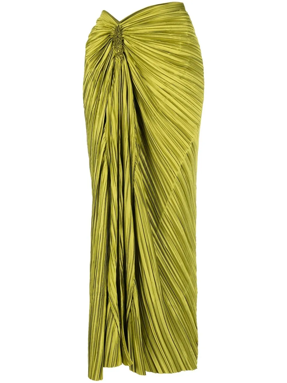 

Cult Gaia plissé-effect maxi skirt - Green