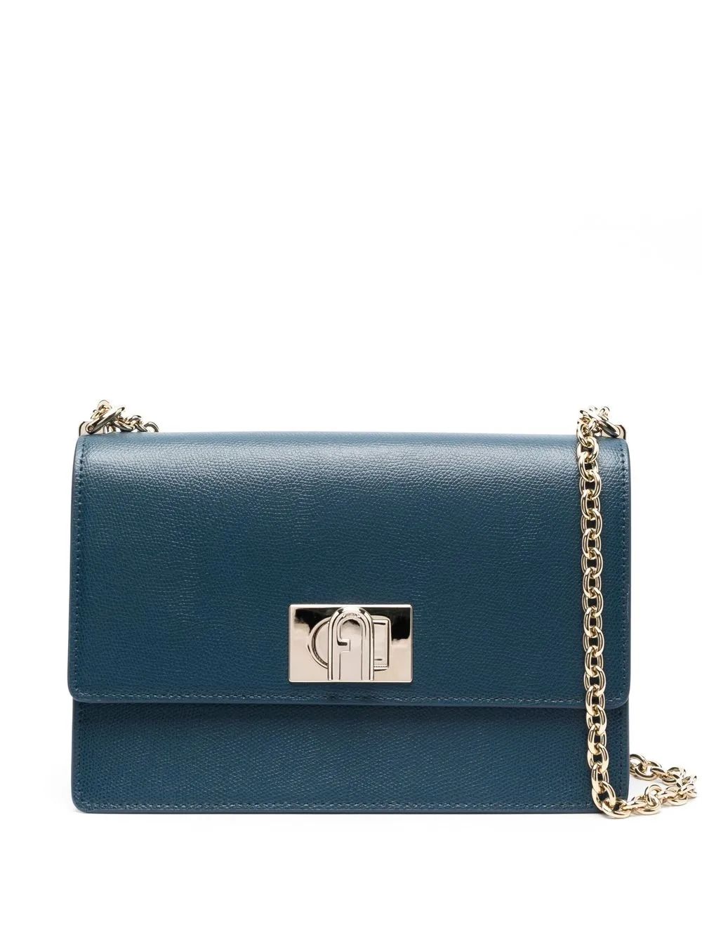 

Furla logo-detail leather crossbody bag - Blue